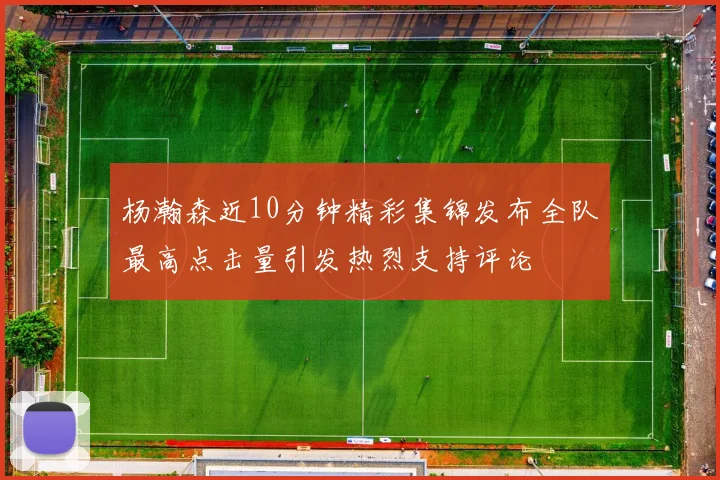 杨瀚森近10分钟精彩集锦发布全队最高点击量引发热烈支持评论